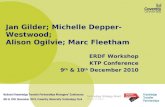 Jan Gilder; Michelle Depper-Westwood; Alison Ogilvie; Marc Fleetham ERDF Workshop KTP Conference 9 th & 10 th December 2010.