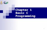 1 Chapter 1 Basic C Programming. 2 1 st C Program hello.c /* My first C programming */ #include int main() { printf(“Hello World”); return 0; } /* My.