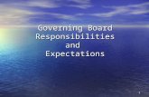 1 Governing Board Responsibilities and Expectations.