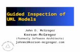 Guided Inspection of UML Models John D. McGregor Korson-McGregor (formerly Software Architects) johnmc@korson-mcgregor.com.
