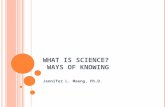 W HAT IS S CIENCE ? W AYS OF K NOWING Jennifer L. Maeng, Ph.D.
