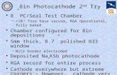 O. Siegmund, J. McPhate UCB, SSL 1 8in Photocathode 2 nd Try 8” PC/Seal Test Chamber –