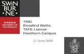 17 June 2004 TRIG Rosalind Wallis TAFE Liaison Hawthorn Campus.