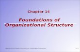 Copyright ©2010 Pearson Education, Inc. Publishing as Prentice Hall 14-1 Chapter 14 Foundations of Organizational Structure.