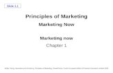 Slide 1.1 Principles of Marketing Marketing Now Marketing now Chapter 1.