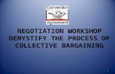 NEGOTIATION WORKSHOP DEMYSTIFY THE PROCESS OF COLLECTIVE BARGAINING 1.