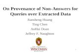 1 On Provenance of Non-Answers for Queries over Extracted Data Jiansheng Huang Ting Chen AnHai Doan Jeffrey F. Naughton.