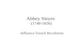 Abbey Sieyes (1748-1836) Influence French Revolution.