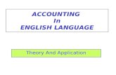ACCOUNTING In ENGLISH LANGUAGE Theory And Application.
