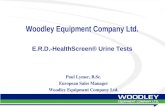 Woodley Equipment Company Ltd. E.R.D.-HealthScreen® Urine Tests Paul Lymer, B.Sc. European Sales Manager Woodley Equipment Company Ltd.