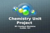 Chemistry Unit Project BY: Candyce Montalvo CLASS: 707.