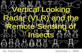 Vertical Looking Radar (VLR) and the Remote Sensing of Insects By: David Golon December 1, 2009.