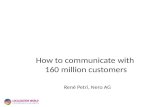 How to communicate with 160 million customers René Petri, Nero AG.