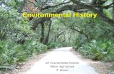 Environmental History AP Environmental Science Milton High School R. Brown.