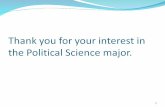 Thank you for your interest in the Political Science major. 1.
