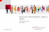 Www.ada.gv.at Austrian Development Agency (ADA) Erik Vorhausberger 06.03.2007.