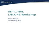 UK-T1-RAL LHCONE Workshop Robin Tasker 10 February 2014.