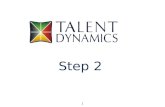 1 Step 2. The Talent Dynamics Pentagram Why? Spirt What? Dynamo Who? Blaze Why? Spirt Why? Spirt When? Tempo How? Steel.