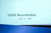 May 8, 2008. March 2008 USAS Release Highlights  Fund 588 reinstated  ACCLOAD and APPROP Load Changes: ◦ New accounts listed on projection report ◦
