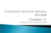 1 Chapter 3 Instructor Shan A. Garib, S2013. The stages that consumers pass when making choices about which products/services to buy 1. Need recognition.