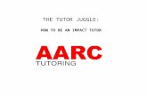 THE TUTOR JUGGLE: HOW TO BE AN IMPACT TUTOR. DEFINITION OF A TUTOR You are NOT a: teacher or sage on the stage! You ARE a: friend coach mentor role model.