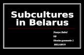 Subcultures in Belarus Nastya Babei 9B Slonim gymnasia 1 BELARUS.
