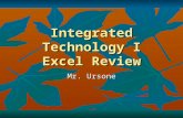 Integrated Technology I Excel Review Mr. Ursone. Review Questions Data displays in the ________ as you type. Data displays in the ________ as you type.