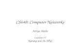 CS640: Computer Networks Aditya Akella Lecture 17 Naming and the DNS.