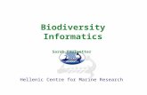 Biodiversity Informatics Sarah Faulwetter Hellenic Centre for Marine Research.