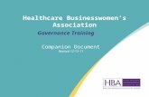 Healthcare Businesswomen’s Association Governance Training Companion Document Revised 12-15-11.