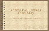 Intensive General Chemistry Chemical separations I Isabelle Vu Trieu ilv2@columbia.edu .