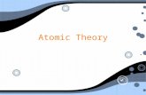 Atomic Theory. Democritus- 440 B.C. He proposed that if you kept cutting something in half you would eventually end up with an “uncutable” particle. Which.