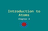 Introduction to Atoms Chapter 4. Democritus Greek Philosopher “uncutable particle” Named the atom from the Greek word Atomos Atoms are small, hard,
