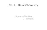 Ch. 2 – Basic Chemistry I. Structure of the Atom  Chemical Symbols  Subatomic Particles.