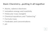 Basic Chemistry…putting it all together Atoms, valence electrons Ionization energy and reactivity Molecular mass (weight) Chemical equations and “balancing”