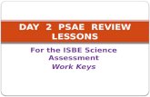 For the ISBE Science Assessment Work Keys DAY 2 PSAE REVIEW LESSONS.