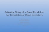 Actuator Sizing of a Quad Pendulum for Gravitational Wave Detectors Brett Shapiro Kamal Youcef-Toumi Nergis Mavalvala ACC 2011 – San Francisco June 29.