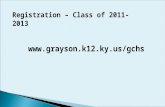 Www.grayson.k12.ky.us/gchs Registration – Class of 2011-2013.
