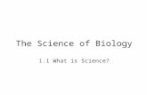 The Science of Biology 1.1 What is Science?. The Goals of Science 1. Deals only with the natural world The supernatural is outside the realm of science.