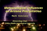 Meteorological Influences on Arizona Precipitation Mark Sinclair Meteorology Dept. Embry-Riddle Aeronautical University.