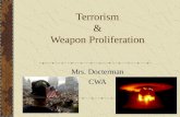 Terrorism & Weapon Proliferation Mrs. Docterman CWA.