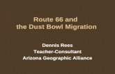 Route 66 and the Dust Bowl Migration Dennis Rees Teacher-Consultant Arizona Geographic Alliance.
