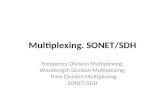 Multiplexing. SONET/SDH Frequency Division Multiplexing; Wavelength Division Multiplexing; Time Division Multiplexing SONET/SDH.