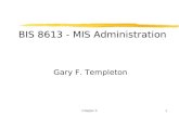 Chapter 21 BIS 8613 - MIS Administration Gary F. Templeton.