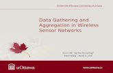 Data Gathering and Aggregation in Wireless Sensor Networks ELG7178F “Ad Hoc Networking” Albert Wahba – March 11, 2010.