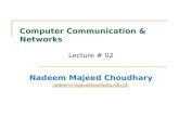 Computer Communication & Networks Lecture # 02 Nadeem Majeed Choudhary nadeem.majeed@uettaxila.edu.pk.