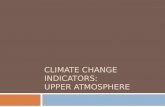 CLIMATE CHANGE INDICATORS: UPPER ATMOSPHERE.  Global Temperatures  GHG emissions  Heat waves  Drought  Precipitation  Flooding  Cyclones  Sea.