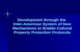 Development through the Inter-American System of New Mechanisms to Enable Cultural Property Protection Protocols.