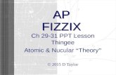 AP FIZZIX Ch 29-31 PPT Lesson Thingee Atomic & Nucular “ Theory ” © 2015 D Taylor.
