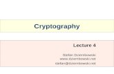 Cryptography Lecture 4 Stefan Dziembowski  stefan@dziembowski.net.